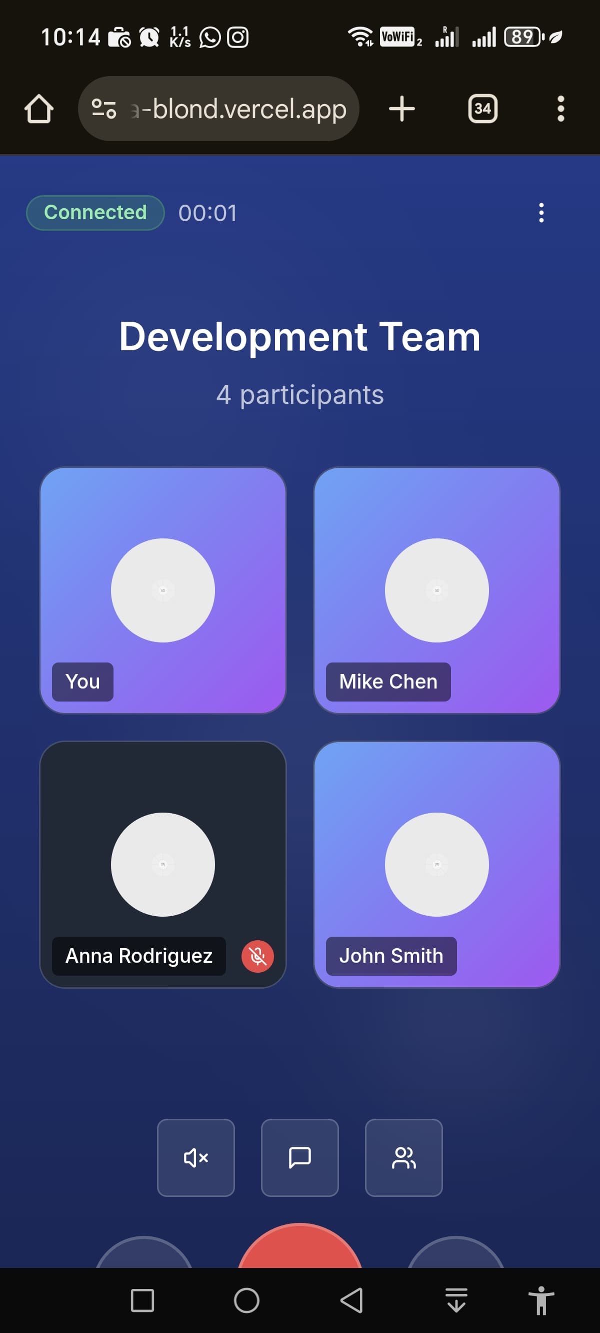 Video Call Interface